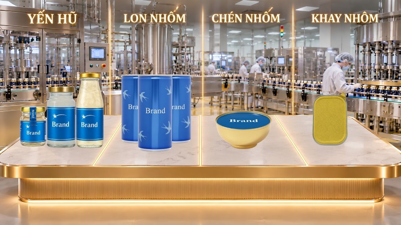 4 loại bao bì sản phẩm yến sào