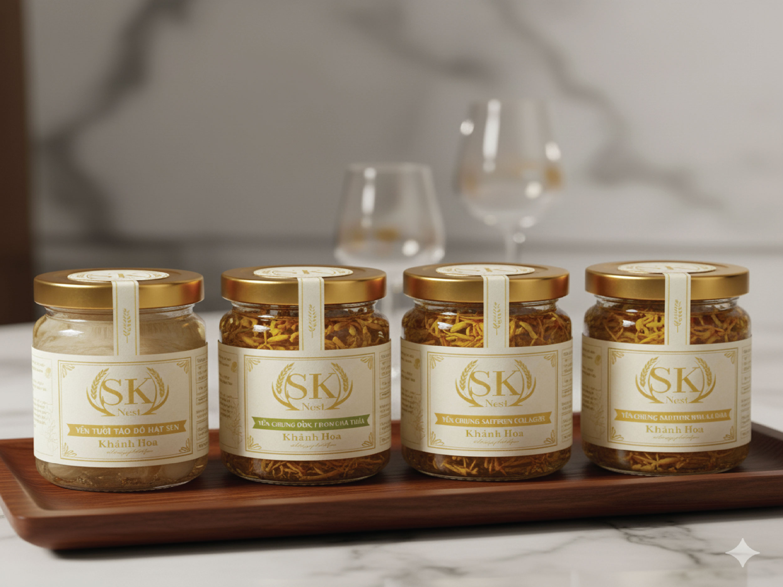 Yến Lọ Thủy Tinh 70ml – 20% Yến Tươi