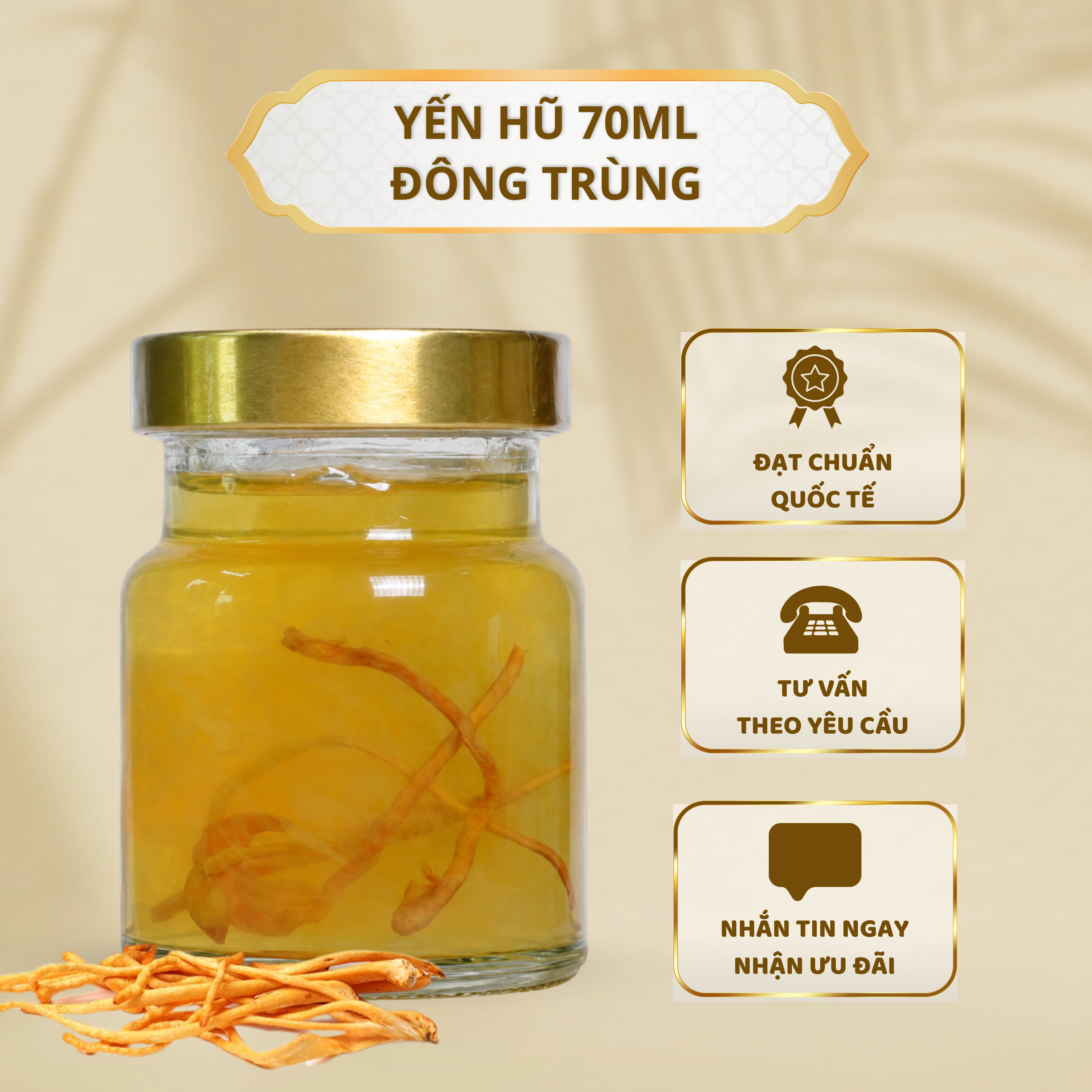 Yến Hũ 70ml - Đông Trùng