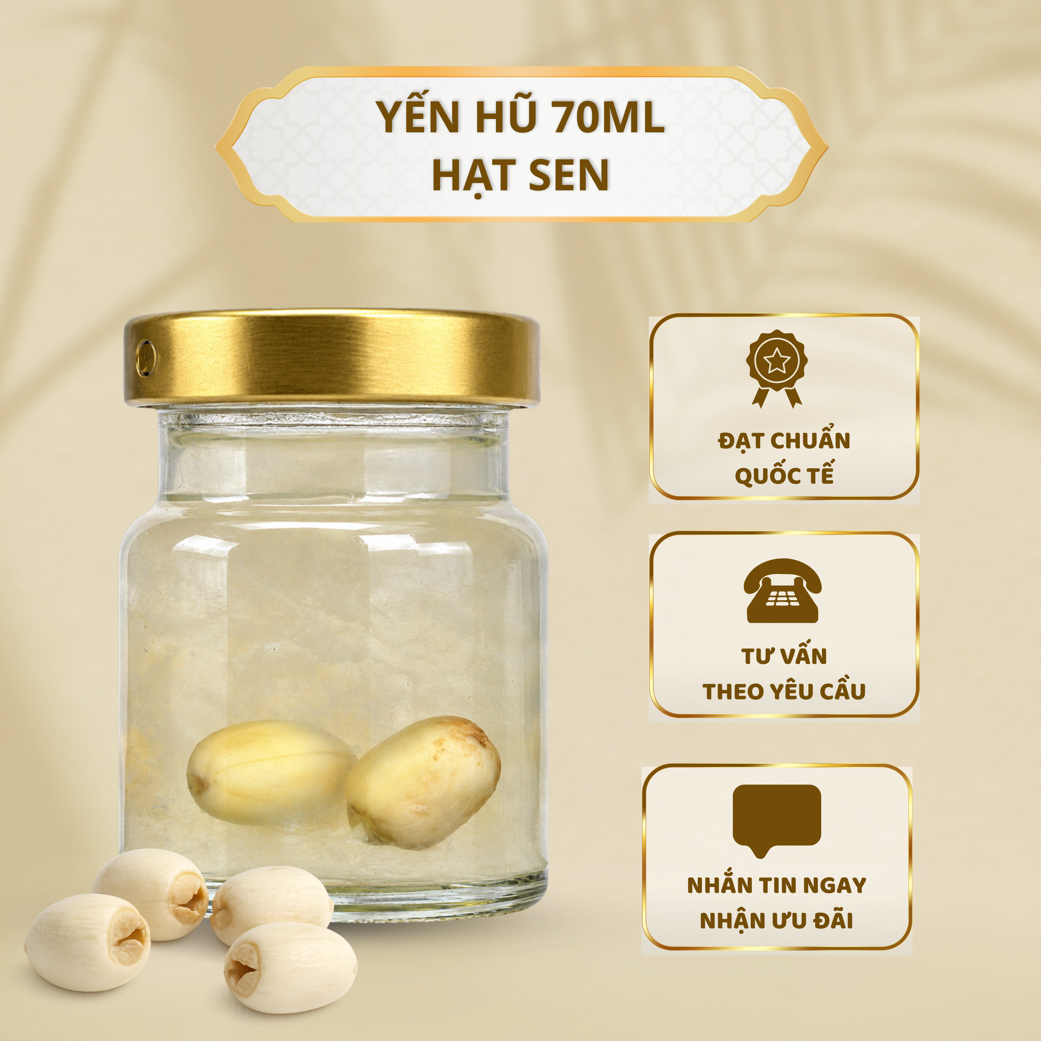Yến Hũ 70ml - Hạt Sen