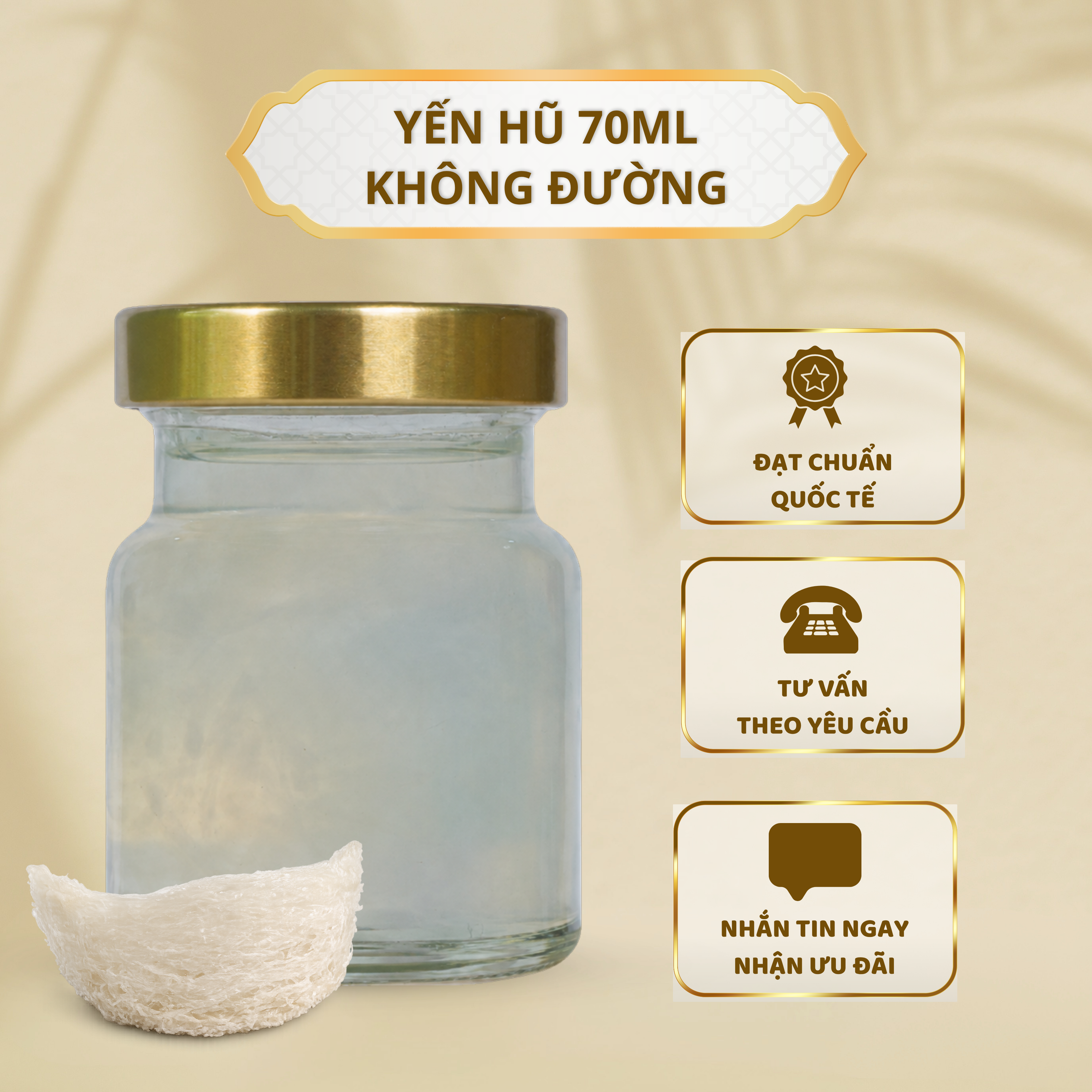 Yến Hũ 70ml - Không Đường