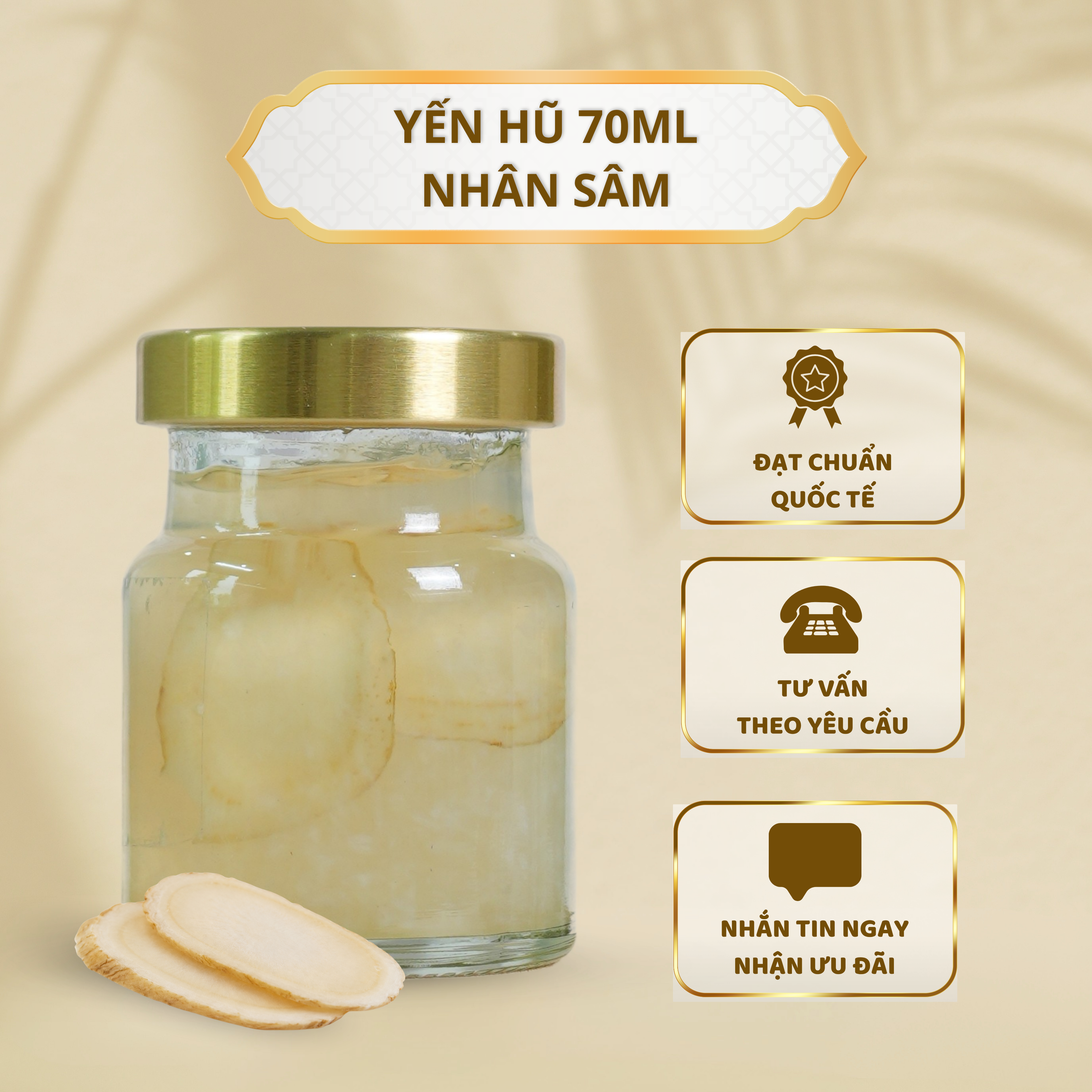 Yến Hũ 70ml - Nhân Sâm
