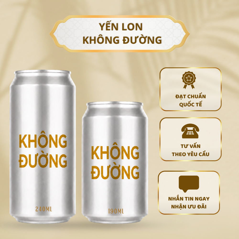 Yến Lon 190ml/240ml - Không Đường